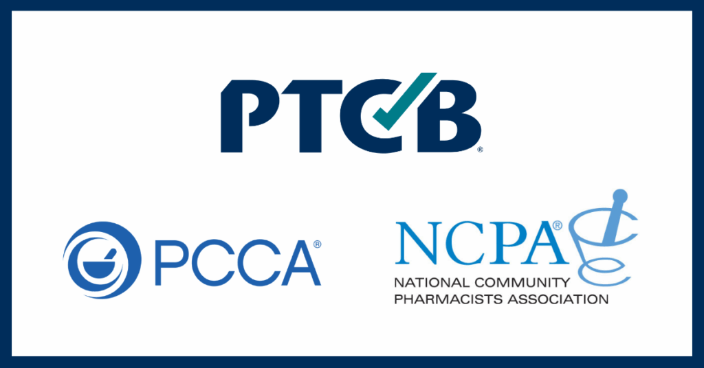 PTCB, NCPA and PCCA logos
